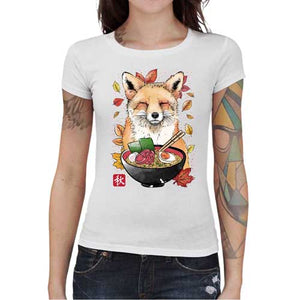 tshirt-femme-fox-leaves-and-ramen-coton-bio-blanc