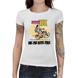 tshirt-femme-moto-ne-me-kite-pas-jacques-brele-coton-bio-blanc