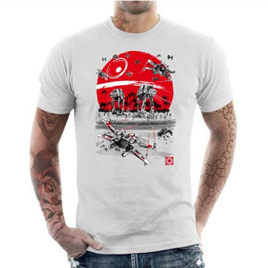 tshirt-homme-battle-on-the-beach-coton-bio-blanc