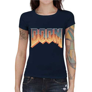 tshirt-femme-doom-old-school-coton-bio-bleu-nuit