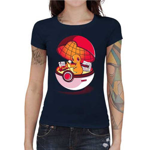tshirt-femme-red-poke-house-la-maison-salameche-coton-bio-bleu-nuit
