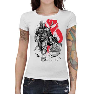 tshirt-femme-lone-hunter-coton-bio-blanc