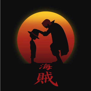 tshirt-king-of-pirate-luffy-coton-bio-noir