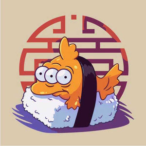 tshirt-t-shirt-blinky-le-poisson-radiactif-des-simpson-coton-bio-beige