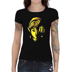 tshirt-femme-triforce-of-courage-coton-bio-noir