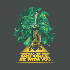 tshirt-may-the-triforce-be-with-you-coton-bio-gris-fonce