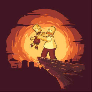 tshirt-simpson-king-coton-bio-cerise