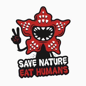 tshirt-eat-humans-stranger-things-coton-bio-blanc