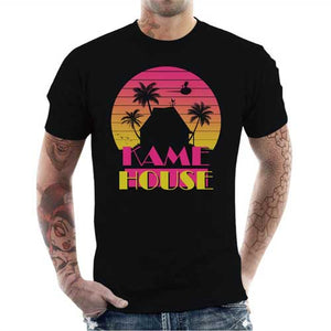 tshirt-homme-retro-island-kame-house-la-maison-de-tortue-geniale-coton-bio-noir