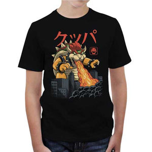 tshirt-enfant-koopa-kaiju-le-crossover-genial-entre-bowser-et-godzilla-coton-bio-noir
