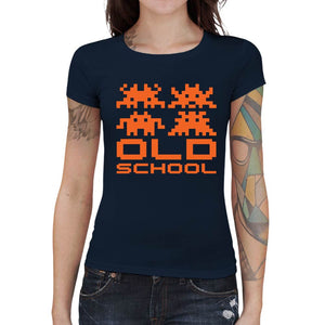tshirt-femme-old-school-coton-bio-bleu-nuit