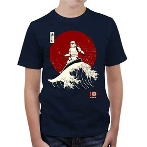 tshirt-enfant-stormtrooper-surfeur-coton-bio-bleu-nuit