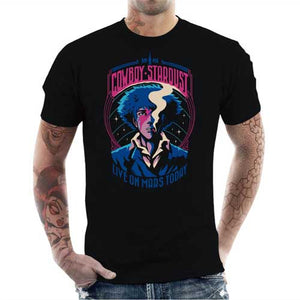 tshirt-homme-cowboy-stardust-un-crossover-legendaire-entre-cowboy-bebop-et-david-bowie-coton-bio-noir