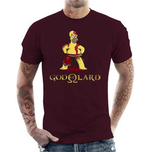 tshirt-homme-god-of-lard-coton-bio-cerise
