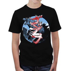 tshirt-enfant-godzilla-gojira-scream-coton-bio-noir