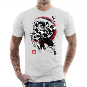 tshirt-homme-t-shirt-demon-slayer-tanjiro-coton-bio-blanc