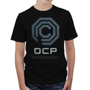 tshirt-enfant-robocop-avec-le-logo-ocp-coton-bio-noir