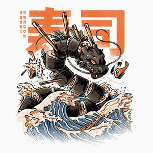 tshirt-sushi-dragon-pour-gourmets-fan-d-art-et-de-japon-coton-bio-blanc