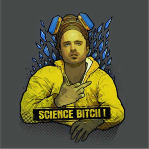 tshirt-science-bitch-coton-bio-gris-fonce