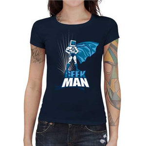 tshirt-femme-geek-man-coton-bio-bleu-nuit