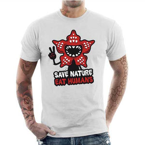 tshirt-homme-eat-humans-stranger-things-coton-bio-blanc