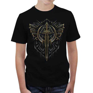 tshirt-enfant-zhero-the-legend-of-zelda-coton-bio-noir