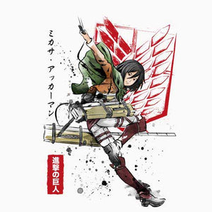 tshirt-attaque-des-titans-soldat-mikasa-coton-bio-blanc