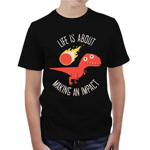tshirt-enfant-dinosaure-humoristique-making-an-impact-coton-bio-noir