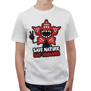 tshirt-enfant-eat-humans-stranger-things-coton-bio-blanc
