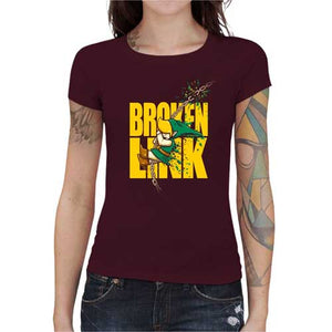 tshirt-femme-broken-link-coton-bio-cerise