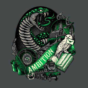 tshirt-t-shirt-serpentard-house-of-ambition-coton-bio-gris-fonce