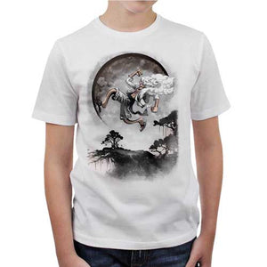 tshirt-enfant-gear-5-luffy-one-piece-under-the-moon-coton-bio-blanc