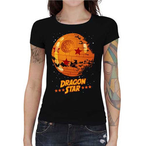 tshirt-femme-dragon-star-dragon-ball-rencontre-star-wars-coton-bio-noir