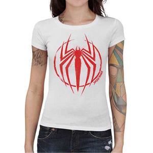 tshirt-femme-spiderman-percutant-et-demonstratif-coton-bio-blanc