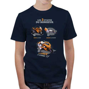 tshirt-enfant-bonheur-coton-bio-bleu-nuit