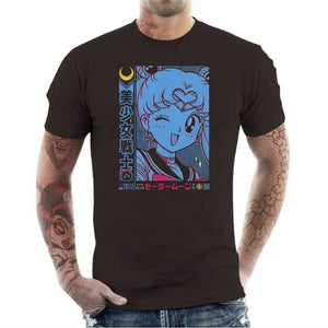 tshirt-homme-sailor-moon-pretty-soldier-coton-bio-chocolat