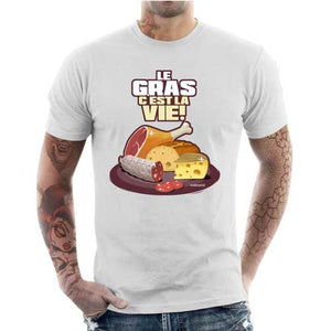 tshirt-homme-le-gras-cest-la-vie-kaamelott-coton-bio-blanc