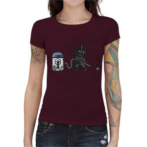 tshirt-femme-r2d2-coton-bio-cerise
