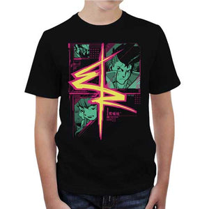 tshirt-enfant-cyber-runners-derive-de-la-serie-cyberpunk-2077-coton-bio-noir