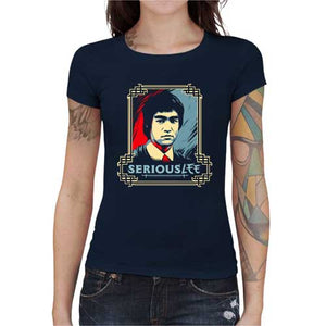 tshirt-femme-serious-lee-coton-bio-bleu-nuit