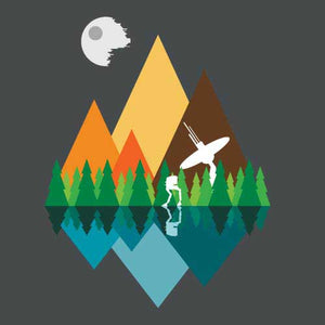 tshirt-minimaliste-star-wars-forest-view-coton-bio-gris-fonce