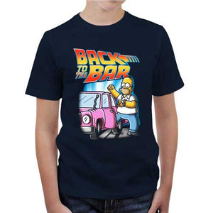 tshirt-enfant-back-to-the-bar-retour-au-bar-pour-omer-simpson-coton-bio-bleu-nuit