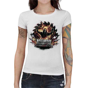 tshirt-femme-meurs-pourriture-communiste-coton-bio-blanc
