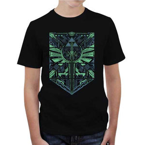 tshirt-enfant-cyber-z-legend-le-bouclier-et-la-technologie-coton-bio-noir