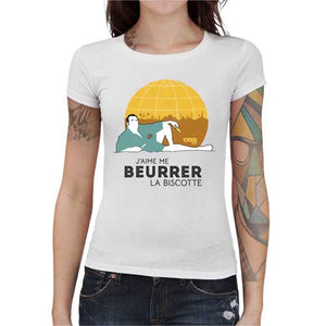 tshirt-femme-beurrer-la-biscotte-oss-117-coton-bio-blanc