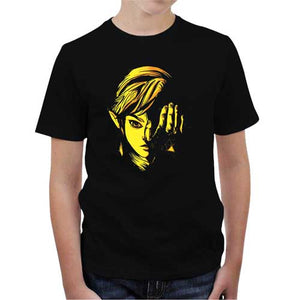 tshirt-enfant-triforce-of-courage-coton-bio-noir