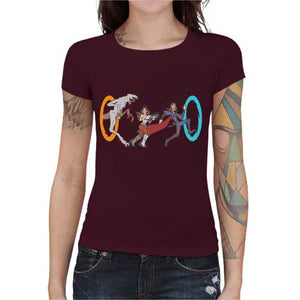 tshirt-femme-stranger-portal-coton-bio-cerise