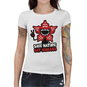 tshirt-femme-eat-humans-stranger-things-coton-bio-blanc