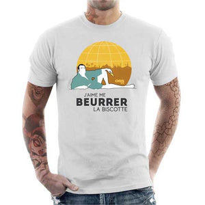 tshirt-homme-beurrer-la-biscotte-oss-117-coton-bio-blanc