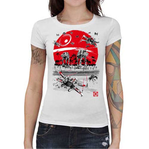 tshirt-femme-battle-on-the-beach-coton-bio-blanc